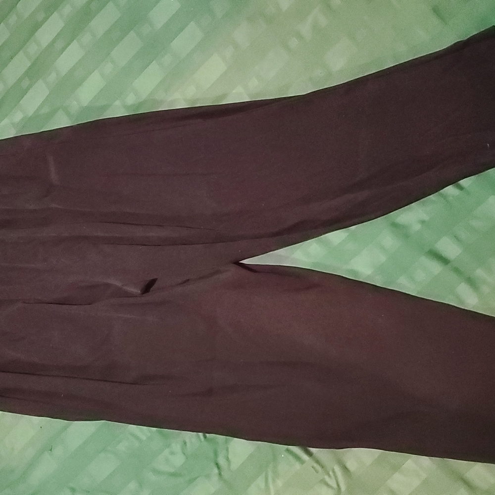 Sag Harbor Black Flare Pants Smooth Fabric
